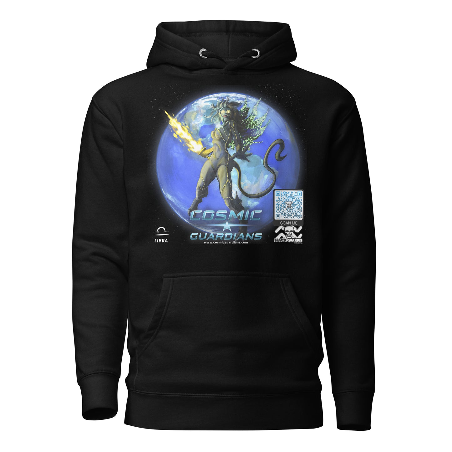 WARRIOR GODDESS - Libra - Cosmic Guardians QR GAME CODE - Adult Hoodie