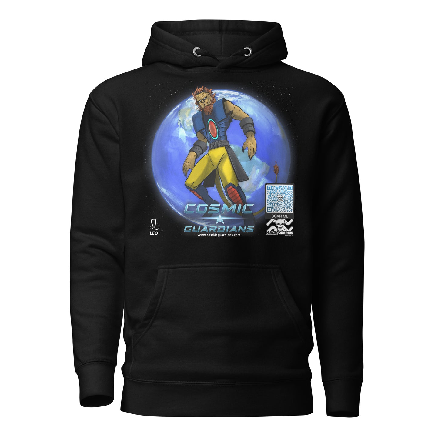 LION EMPEROR - Leo - Cosmic Guardians QR GAME CODE - Adult Hoodie