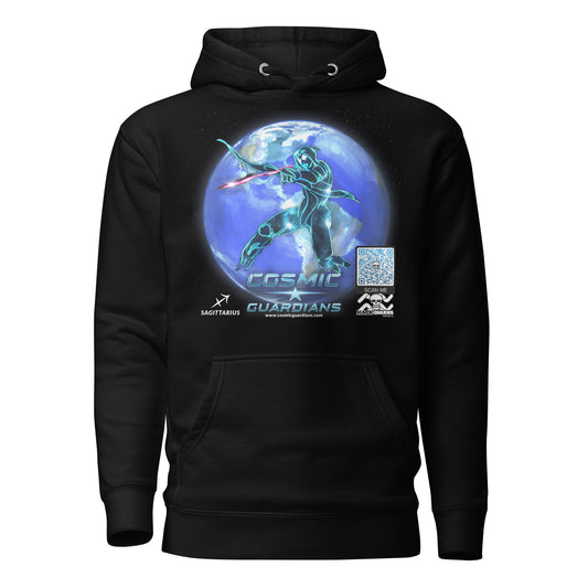 SHOOTING STAR - Sagittarius - Cosmic Guardians QR GAME CODE - Adult Hoodie