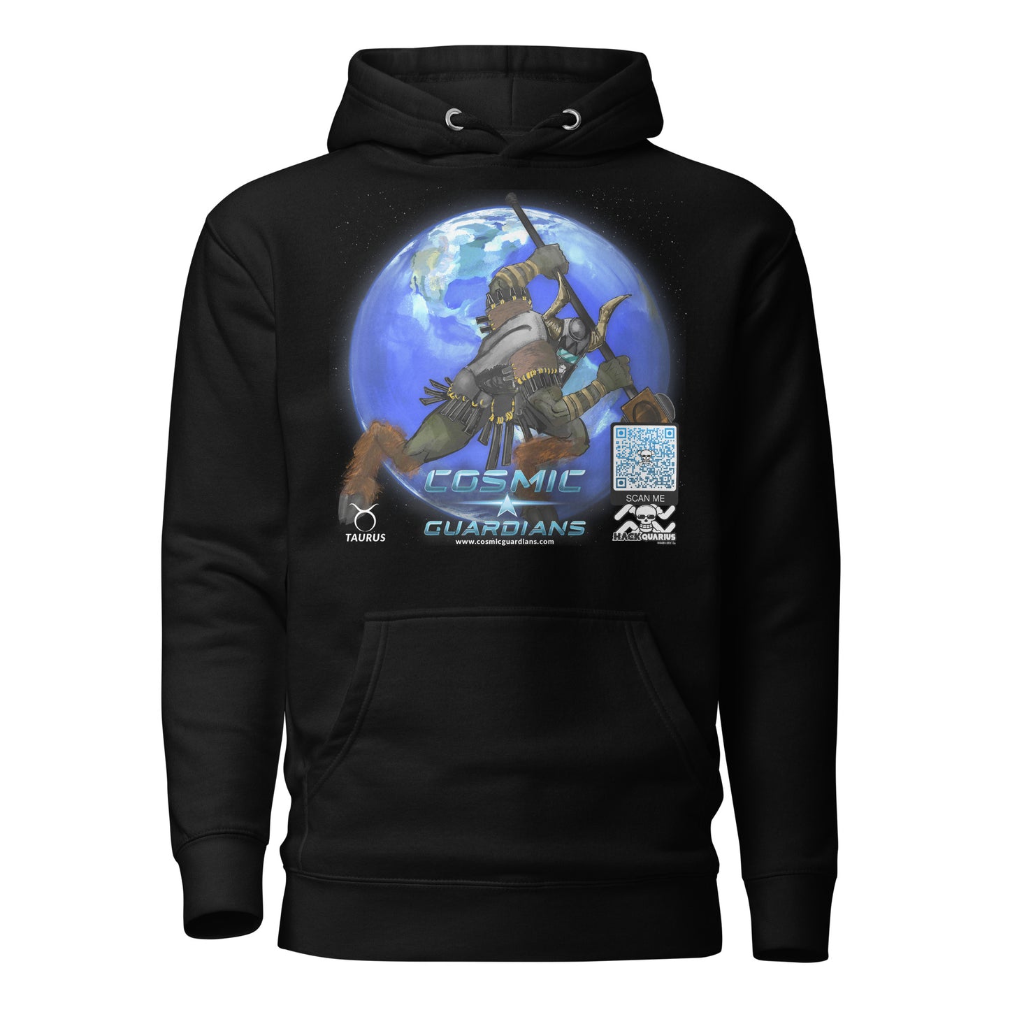 SUPREME SMASHER - Taurus - Cosmic Guardians QR GAME CODE - Adult Hoodie