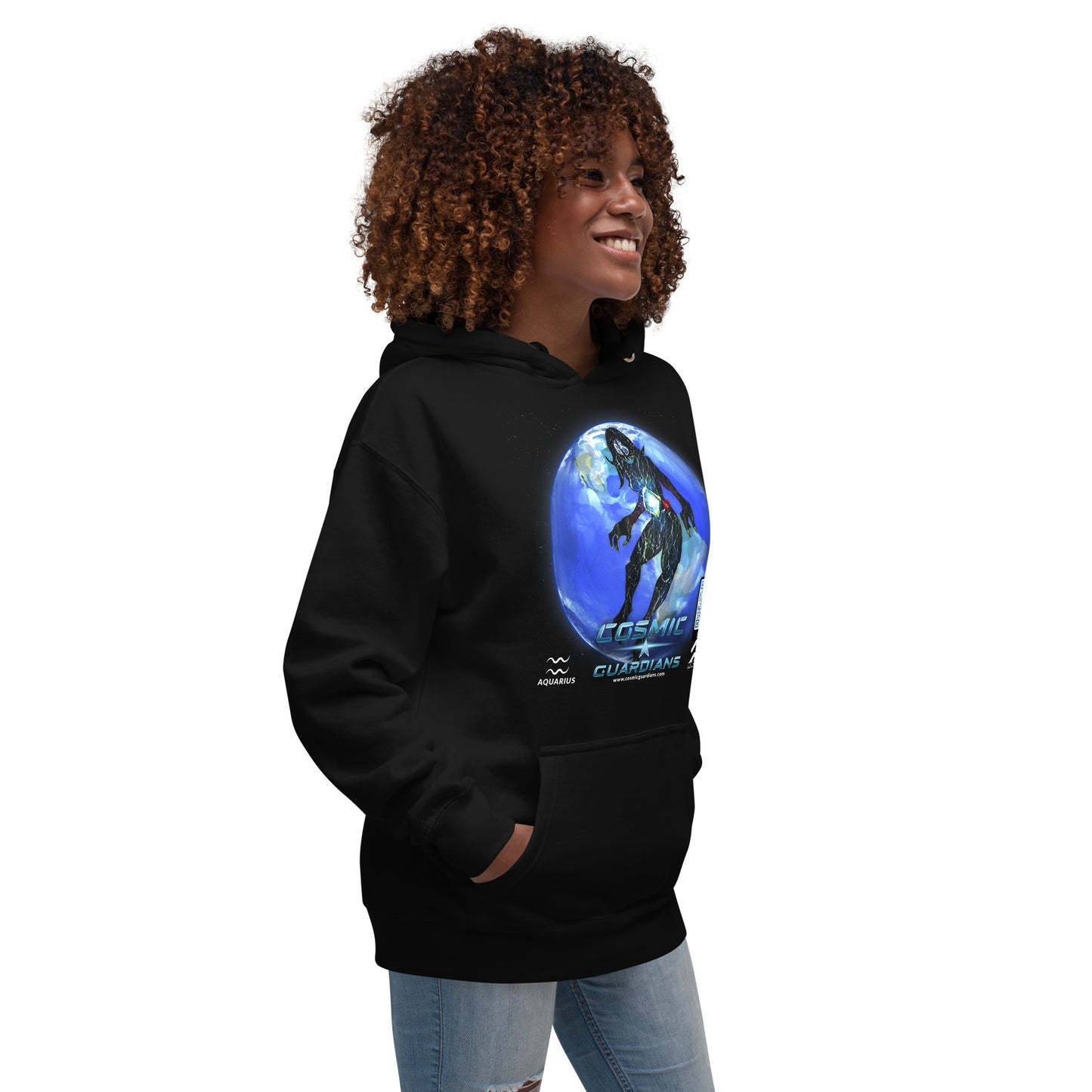 TIME QUEEN - Aquarius - Cosmic Guardians QR GAME CODE - Adult Hoodie