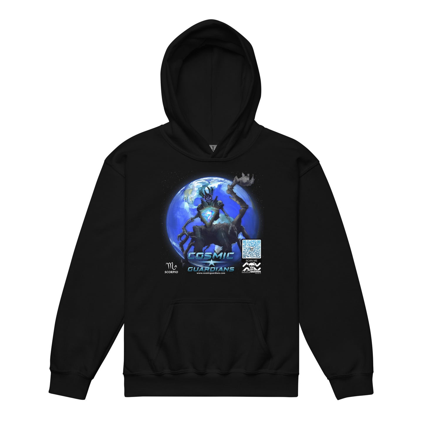 STING LORD - Scorpio - Cosmic Guardians QR GAME CODE - Teen Hoodie